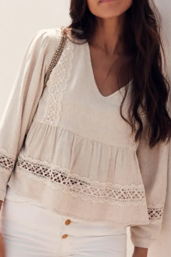 BLOUSE AMY LIN VISCOSE BEIGE