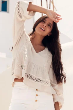 BLOUSE AMY LIN VISCOSE BEIGE