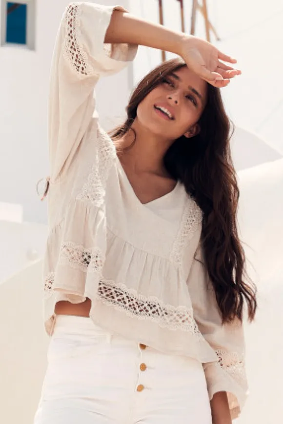 BLOUSE AMY LIN VISCOSE BEIGE