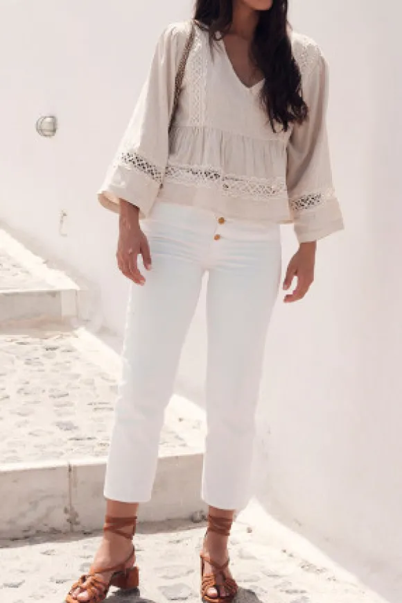 BLOUSE AMY LIN VISCOSE BEIGE