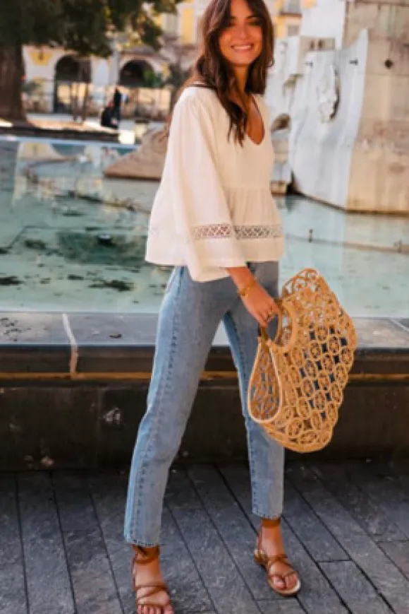 BLOUSE AMY LIN VISCOSE BLANC
