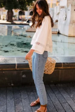BLOUSE AMY LIN VISCOSE BLANC