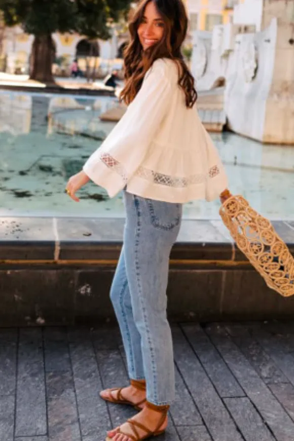 BLOUSE AMY LIN VISCOSE BLANC