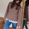 BLOUSE BALTHAZAR DAMIER ACAJOU