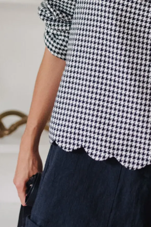 BLOUSE BALTHAZAR PIED DE POULE