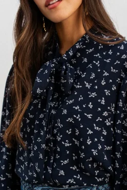 BLOUSE BEREN IMPRIMÉ PENTO MARINE