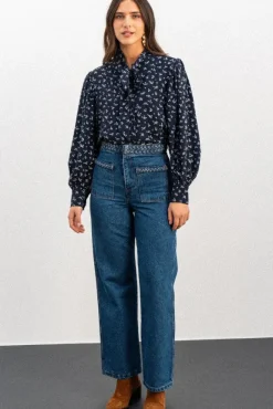 BLOUSE BEREN IMPRIMÉ PENTO MARINE