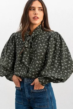 BLOUSE BEREN IMPRIMÉ PENTO KAKI