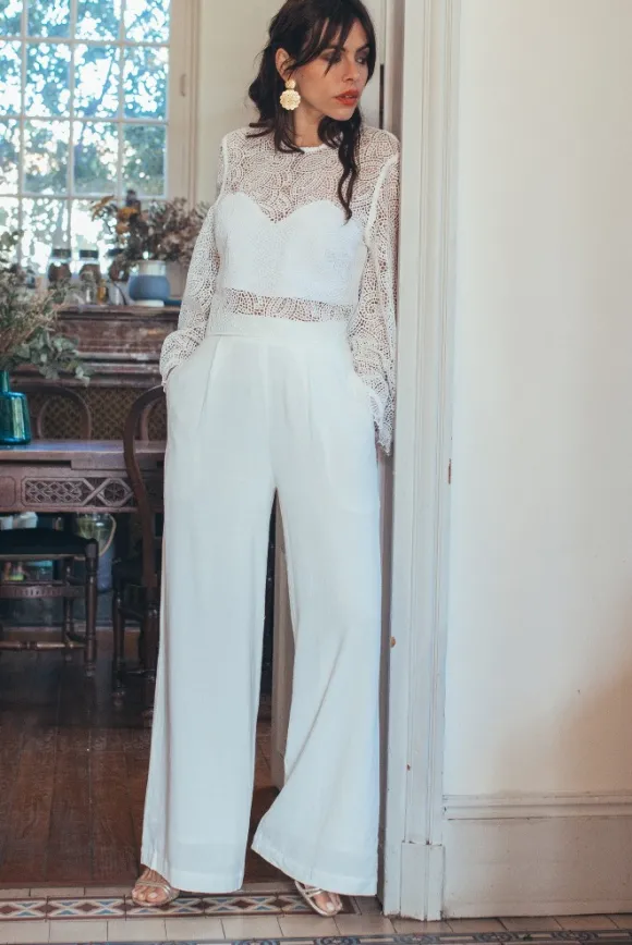 BLOUSE BÉRAT DENTELLE CALEOPE