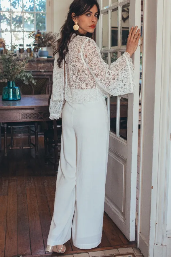 BLOUSE BÉRAT DENTELLE CALEOPE