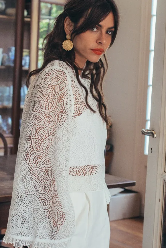 BLOUSE BÉRAT DENTELLE CALEOPE