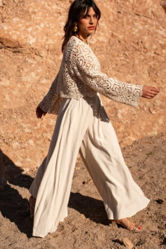 BLOUSE BRENDA GUIPURE CRÈME
