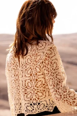 BLOUSE BRENDA GUIPURE CRÈME
