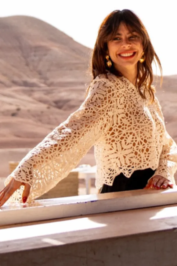 BLOUSE BRENDA GUIPURE CRÈME