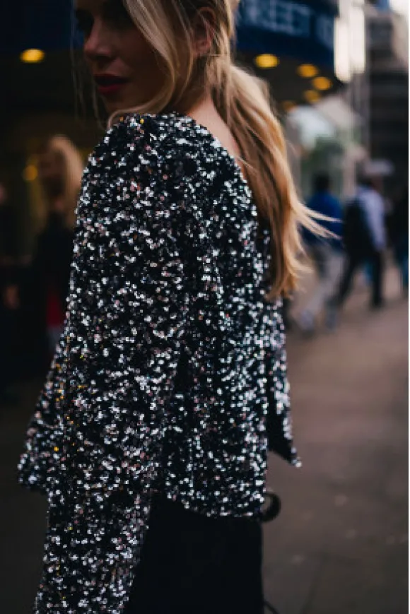 BLOUSE CALIOPE SEQUIN ARGENT