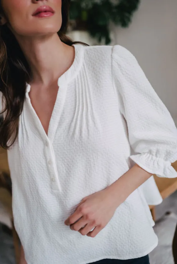 BLOUSE DINA BLANC COTON