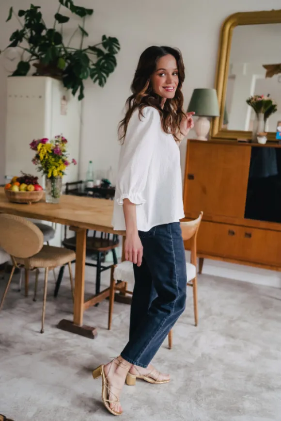 BLOUSE DINA BLANC COTON