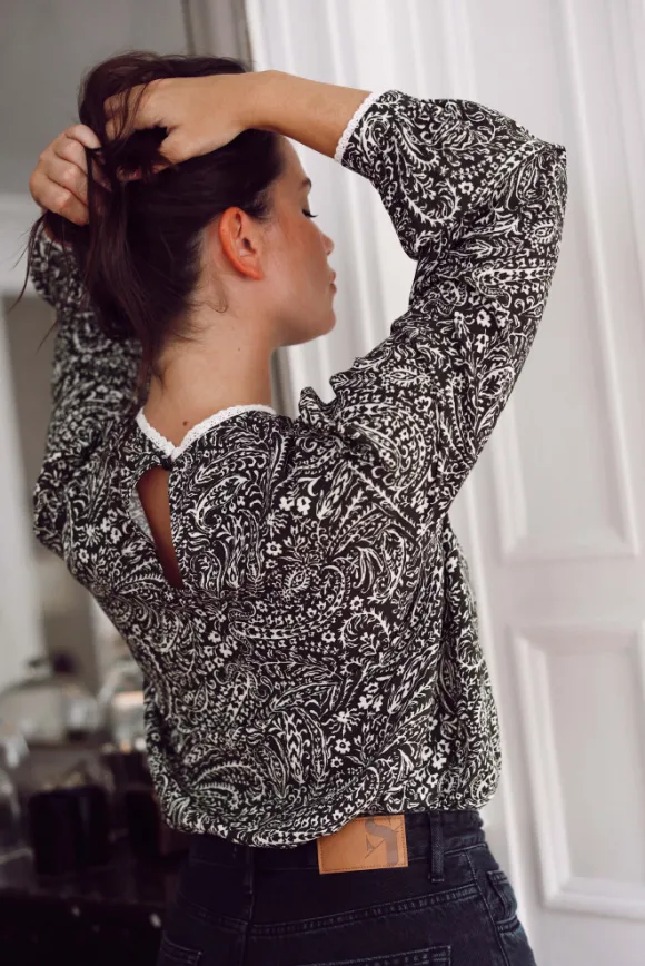 BLOUSE HENRIETTE BANDANA KAKI