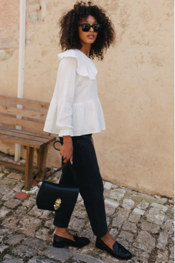 BLOUSE KENDAL BLANC COTON