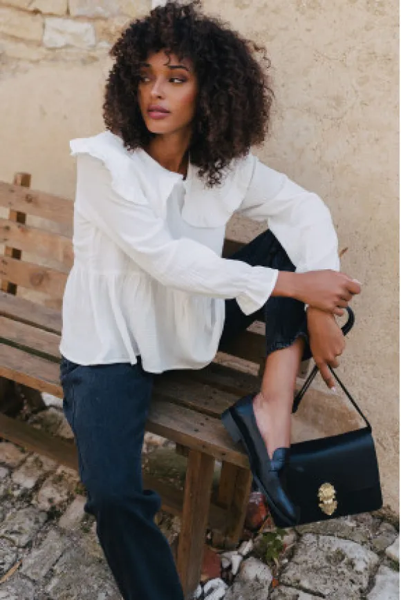 BLOUSE KENDAL BLANC COTON