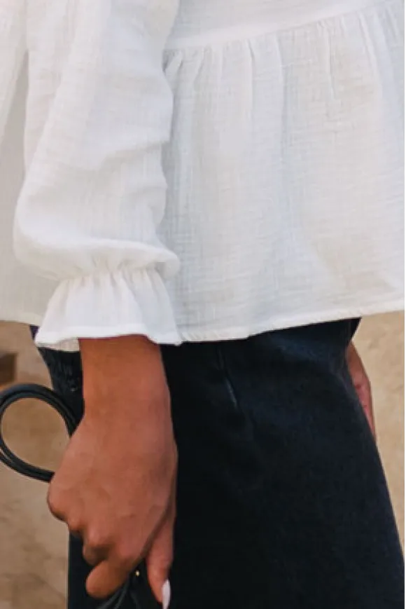 BLOUSE KENDAL BLANC COTON