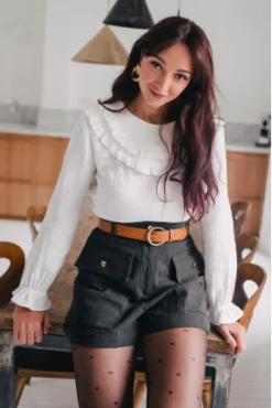 BLOUSE LÉA ÉCRU COTON