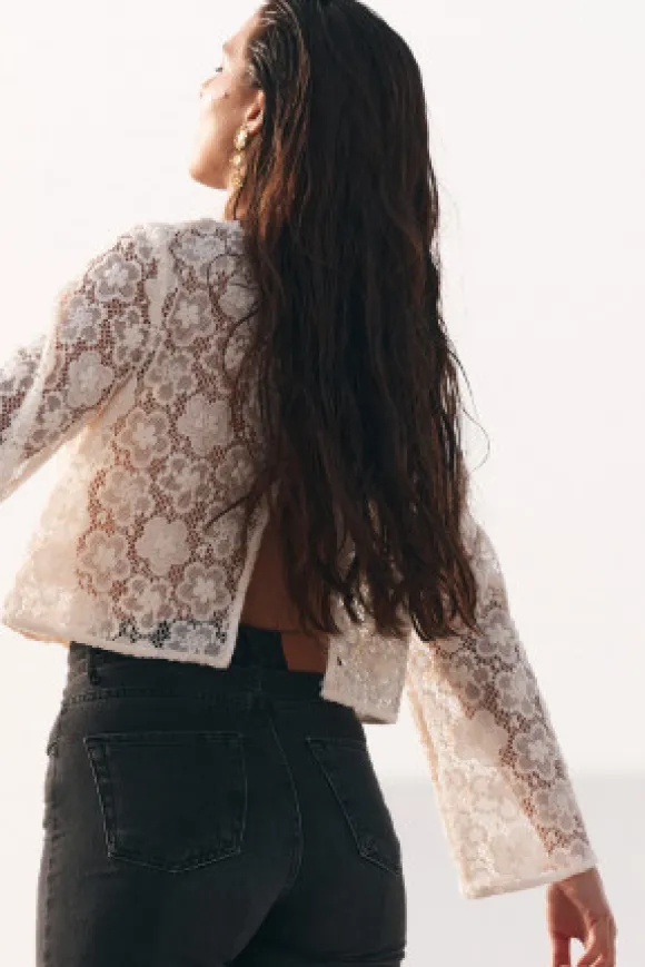 BLOUSE NAOMIE DENTELLE PIVOINE
