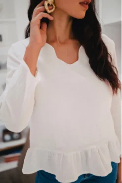BLOUSE SULLY BLANC COTON