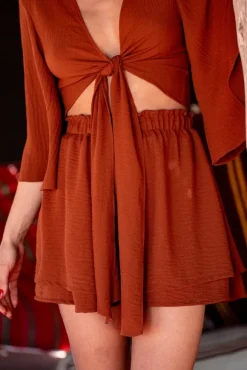 BLOUSE TINA MARRON