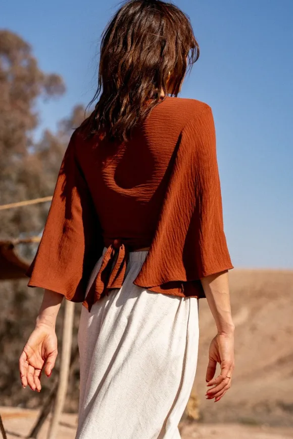 BLOUSE TINA MARRON