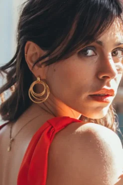 BOUCLES D OREILLES BRUNE