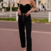 BUSTIER LOLA LIN VISCOSE NOIR