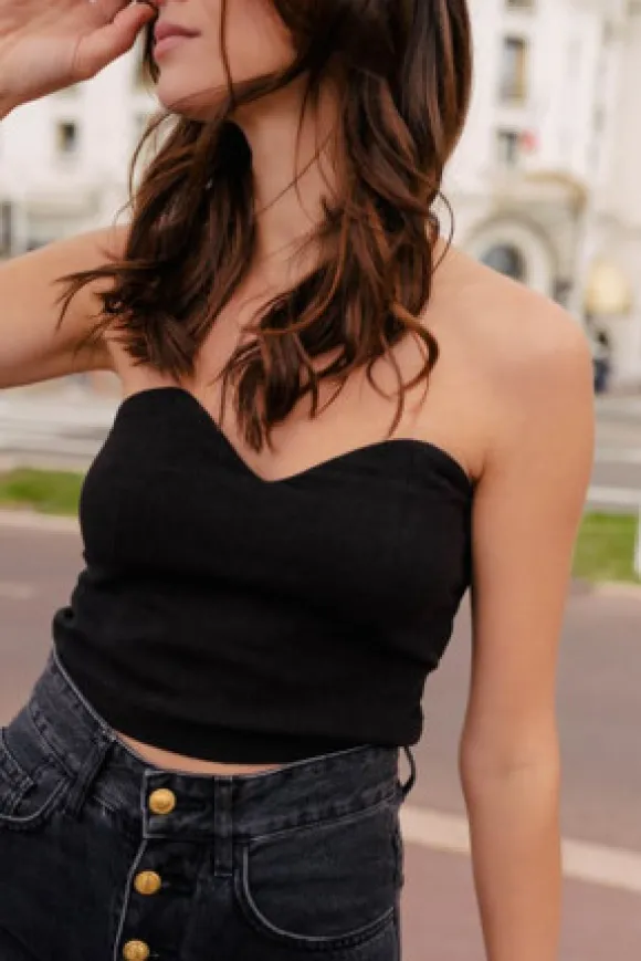 BUSTIER LOLA LIN VISCOSE NOIR