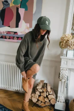 CASQUETTE JULES VELOURS KAKI