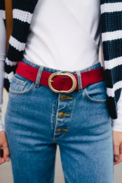 CEINTURE GALICE DAIM CARMIN