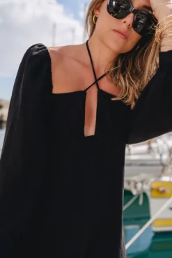 COMBINAISON AYA LIN VISCOSE NOIR