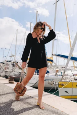 COMBINAISON AYA LIN VISCOSE NOIR