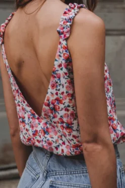 DÉBARDEUR PAOLA BOUTON ROSÉ