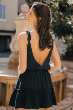 DÉBARDEUR PAOLA NOIR COTON