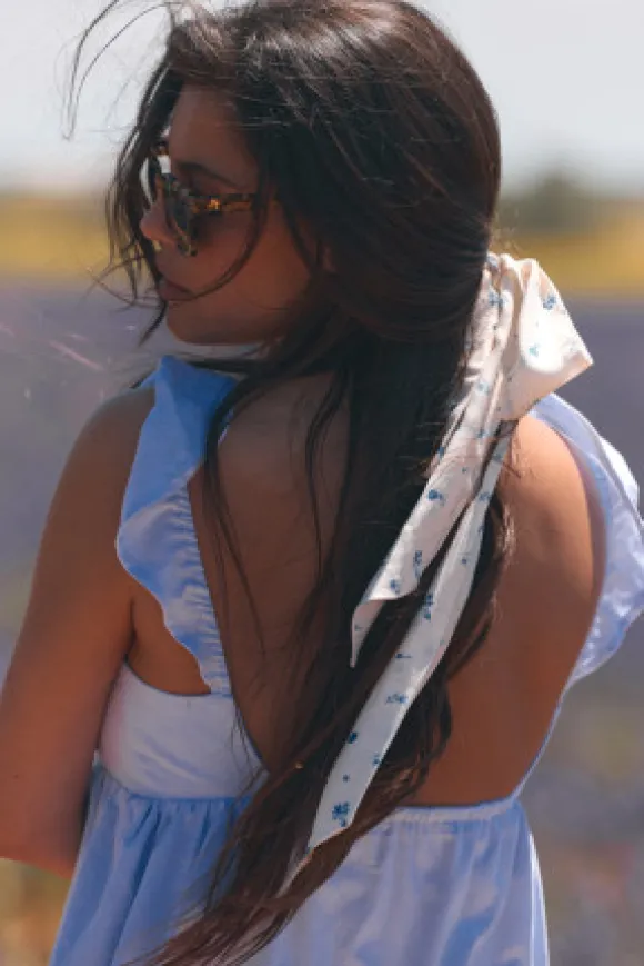 FOULARD BLEUET