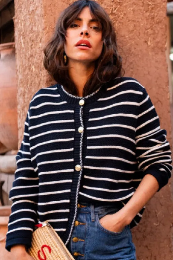 GILET GLORIA MARINIÈRE MARINE