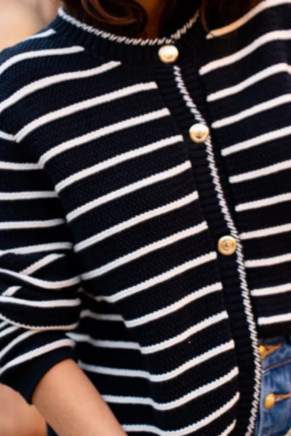 GILET GLORIA MARINIÈRE MARINE