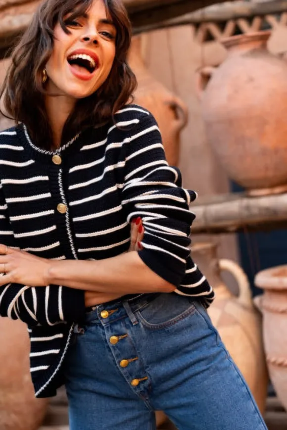 GILET GLORIA MARINIÈRE MARINE