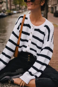 GILET RICO ÉCRU MARINE