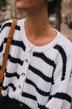GILET RICO ÉCRU MARINE