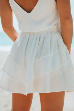 JUPE CHLÉA BLANC COTON