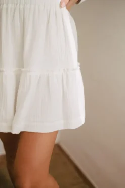 JUPE EDMA BLANC COTON