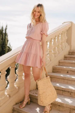 JUPE EDMA BLUSH COTON