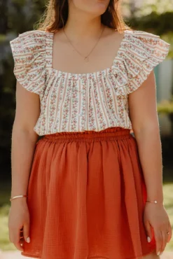 JUPE ELOISE ARGILE COTON