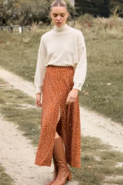 JUPE GIUSEPPA CARAMEL SALÉ